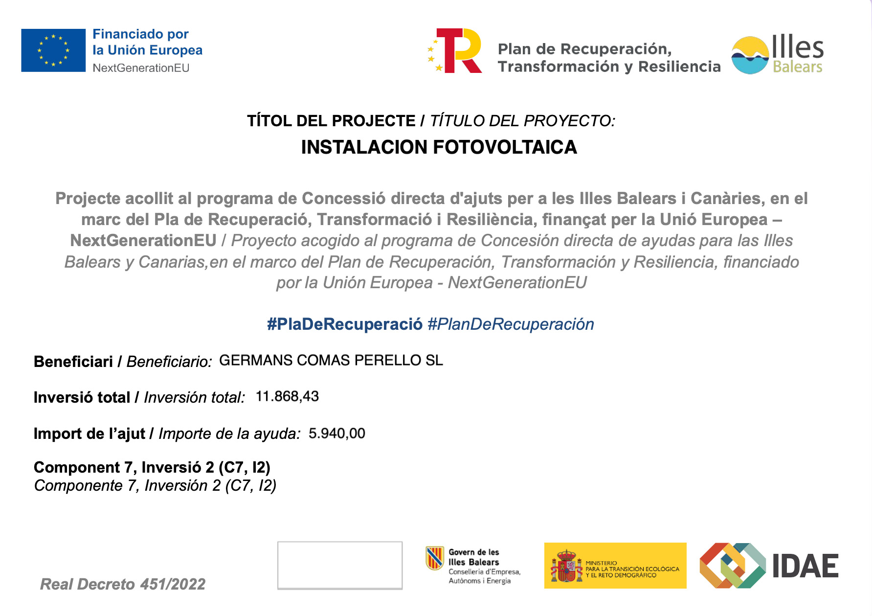 subvencion - Germans Comas Perello